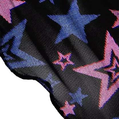Soulisfree Glow-In-The-Dark Stars Sheer Mesh Cover Up