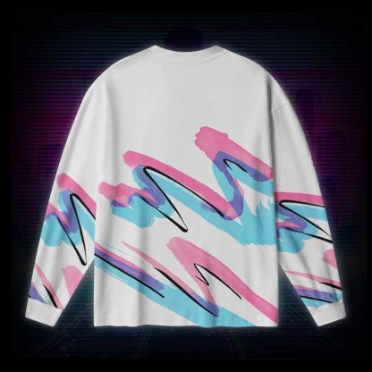 Soulisfree Steamwave Graffiti Long Sleeve Cotton Tee