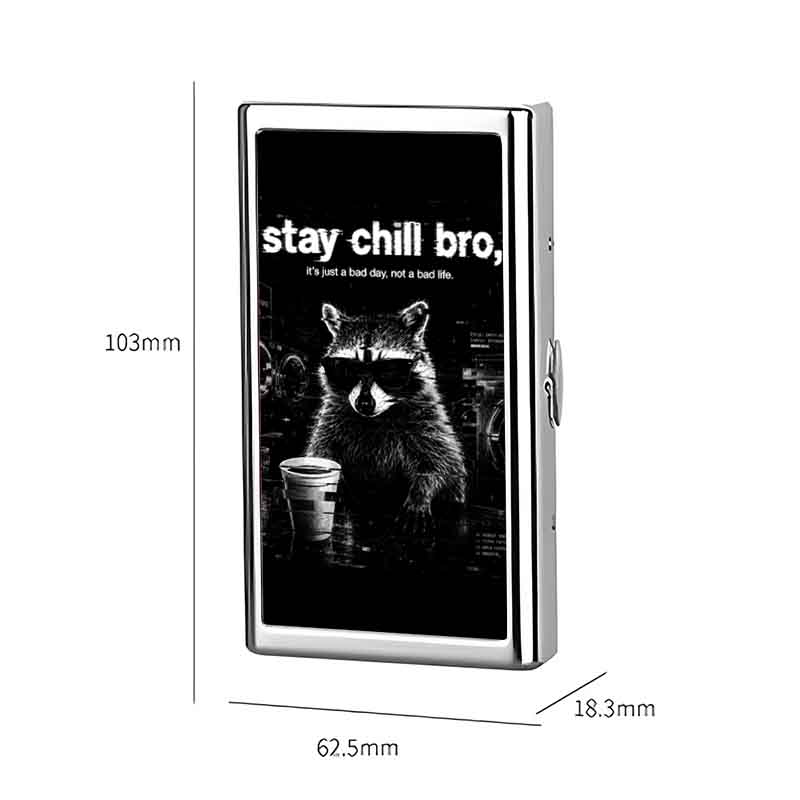 Soulisfree STAY CHILL, BRO  Metal Pocket Case