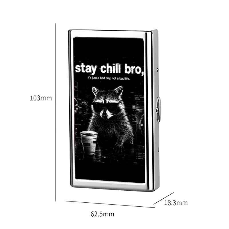 Soulisfree STAY CHILL, BRO  Metal Pocket Case