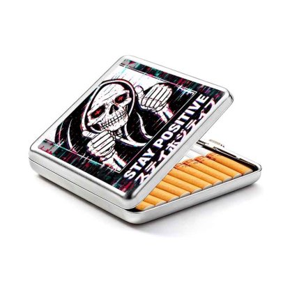 Soulisfree  STAY POSITIVE Metal Pocket Case