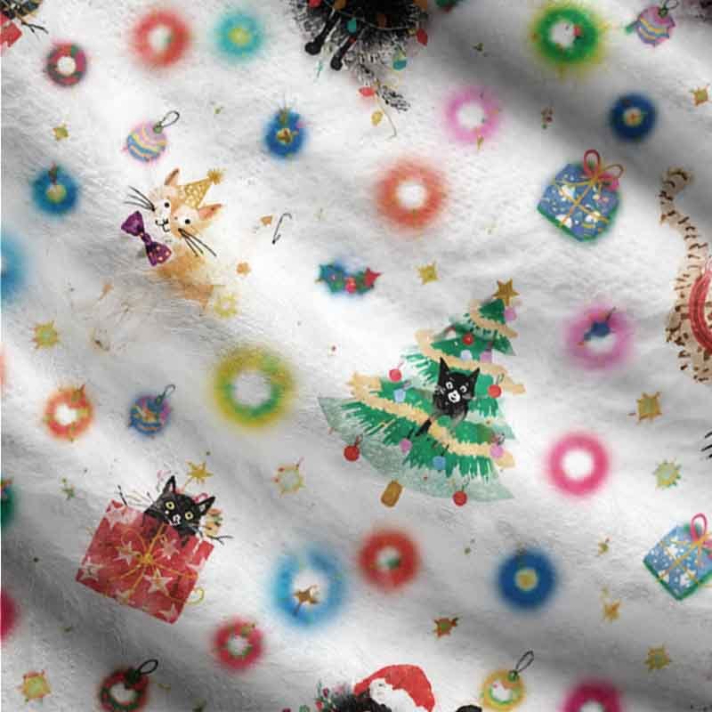 Soulisfree Whiskers And Christmas Wishes Fuzzy Cardigan Sweater