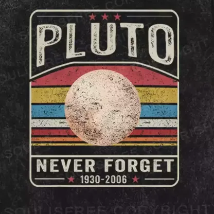 Pluto, Always a Planet in Our Hearts Washed Space T-shirt
