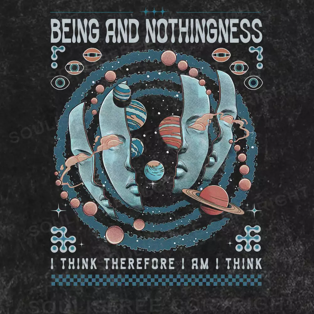 Being and Nothingness Washed T-shirt