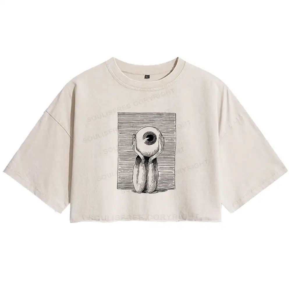 The Eye of the Beholder Washed Crop T-shirt