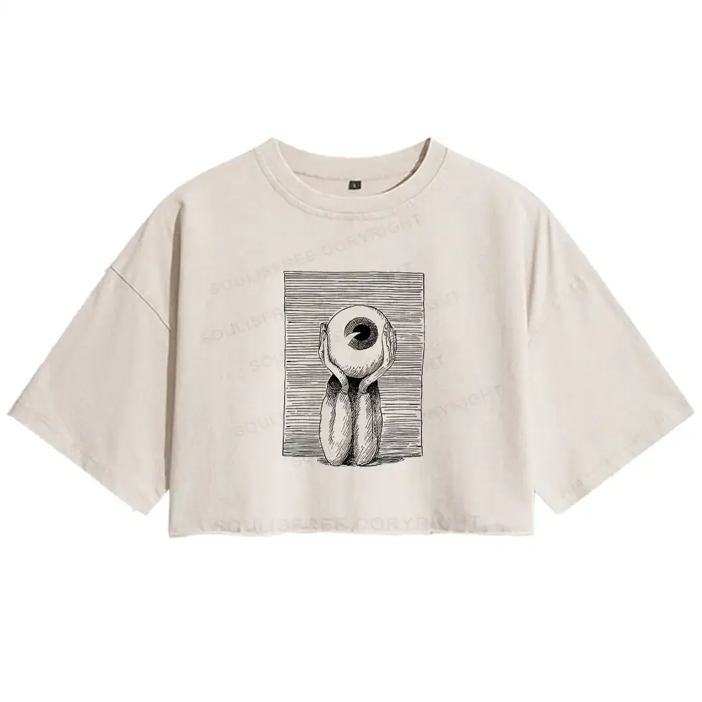 The Eye of the Beholder Washed Crop T-shirt