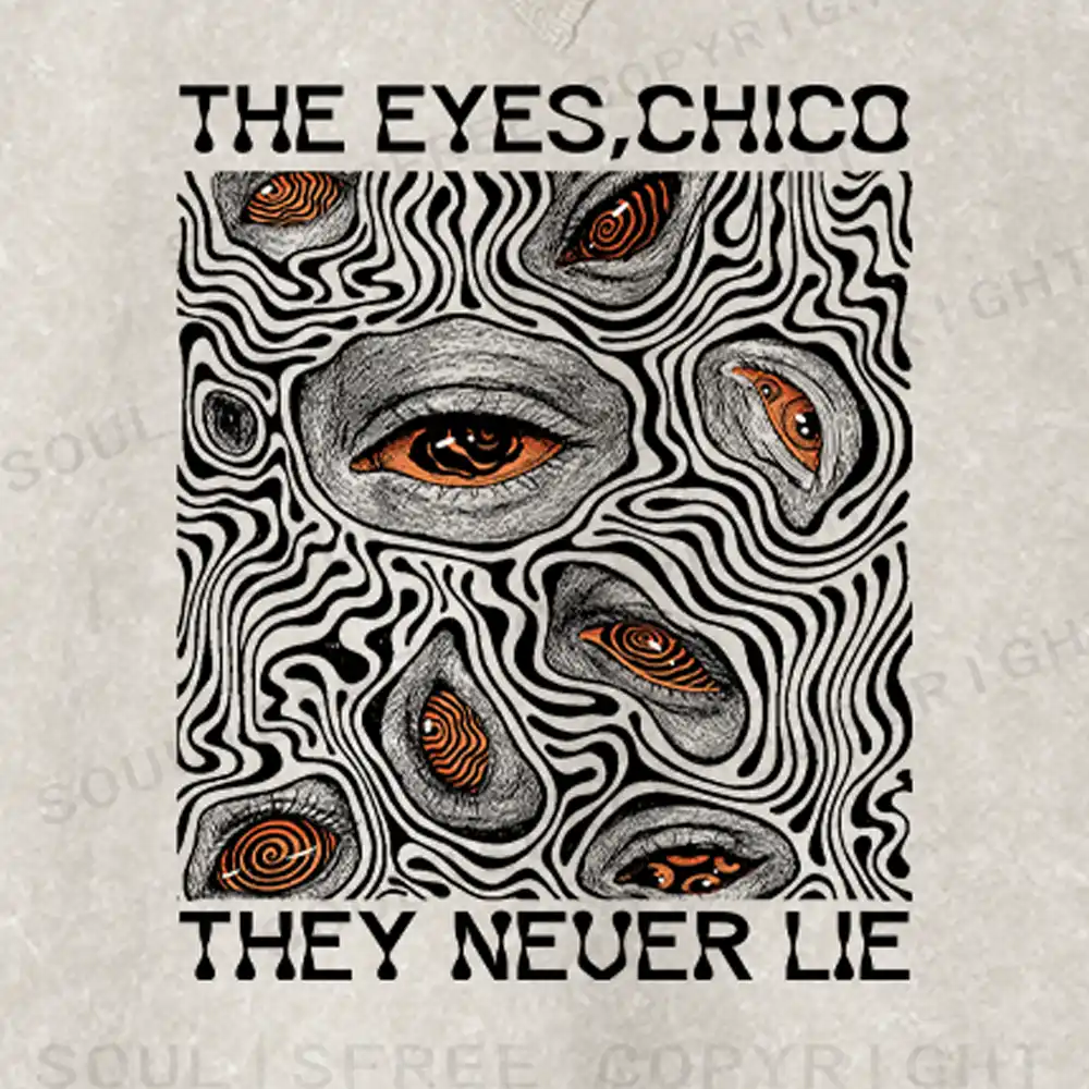 Eyes don't lie Fit Washed Sweatshirt