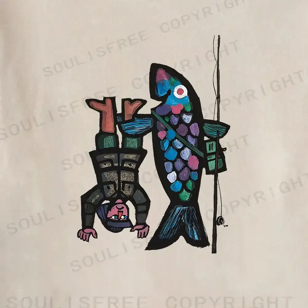 Fishing For Man's Fish Washed Hoodie