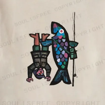 Fishing For Man's Fish Washed Hoodie