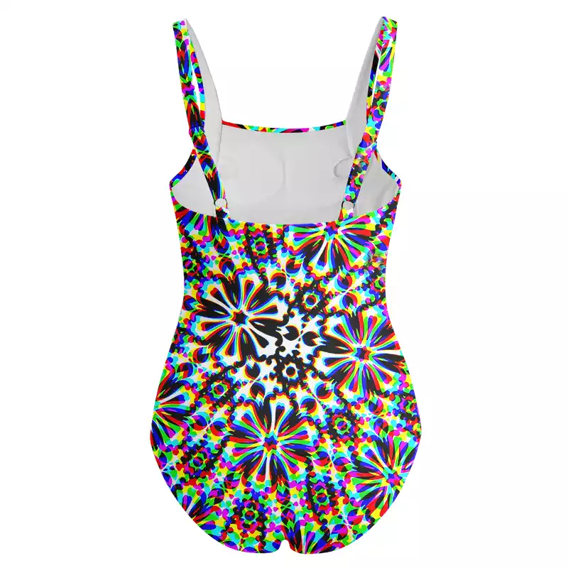 Soulisfree Chaos Flower One‑Piece Swimsuit