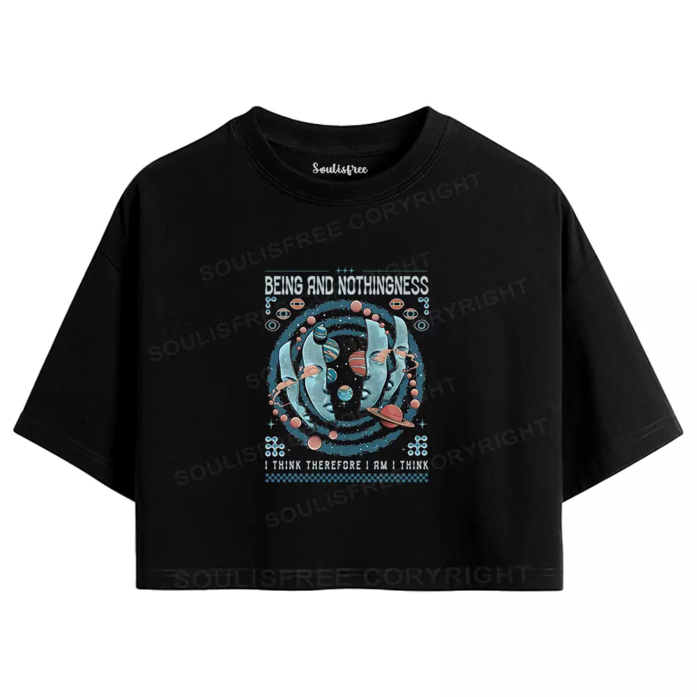 Being and Nothingness Crop Top