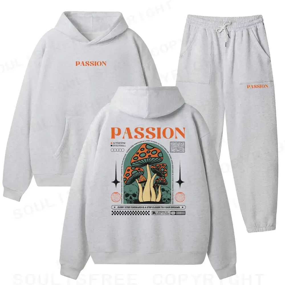 Passion Dream Mushroom Fleece Hoodie Set
