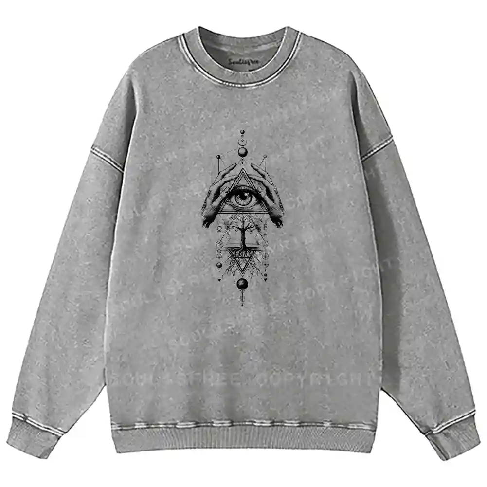 The Sacred Geometry Washed Sweatshirts