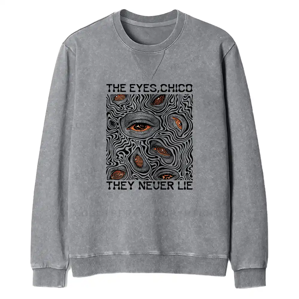 Eyes don't lie Fit Washed Sweatshirt
