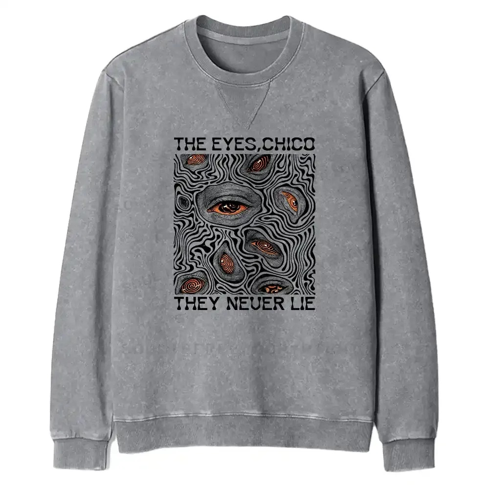 Eyes don't lie Fit Washed Sweatshirt