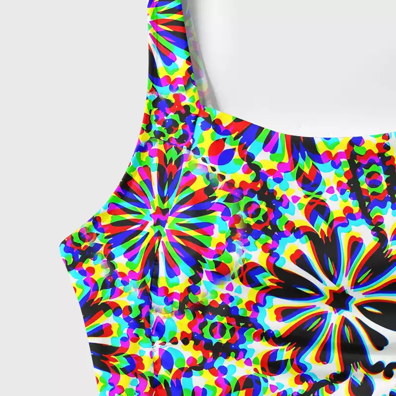 Soulisfree Chaos Flower One‑Piece Swimsuit