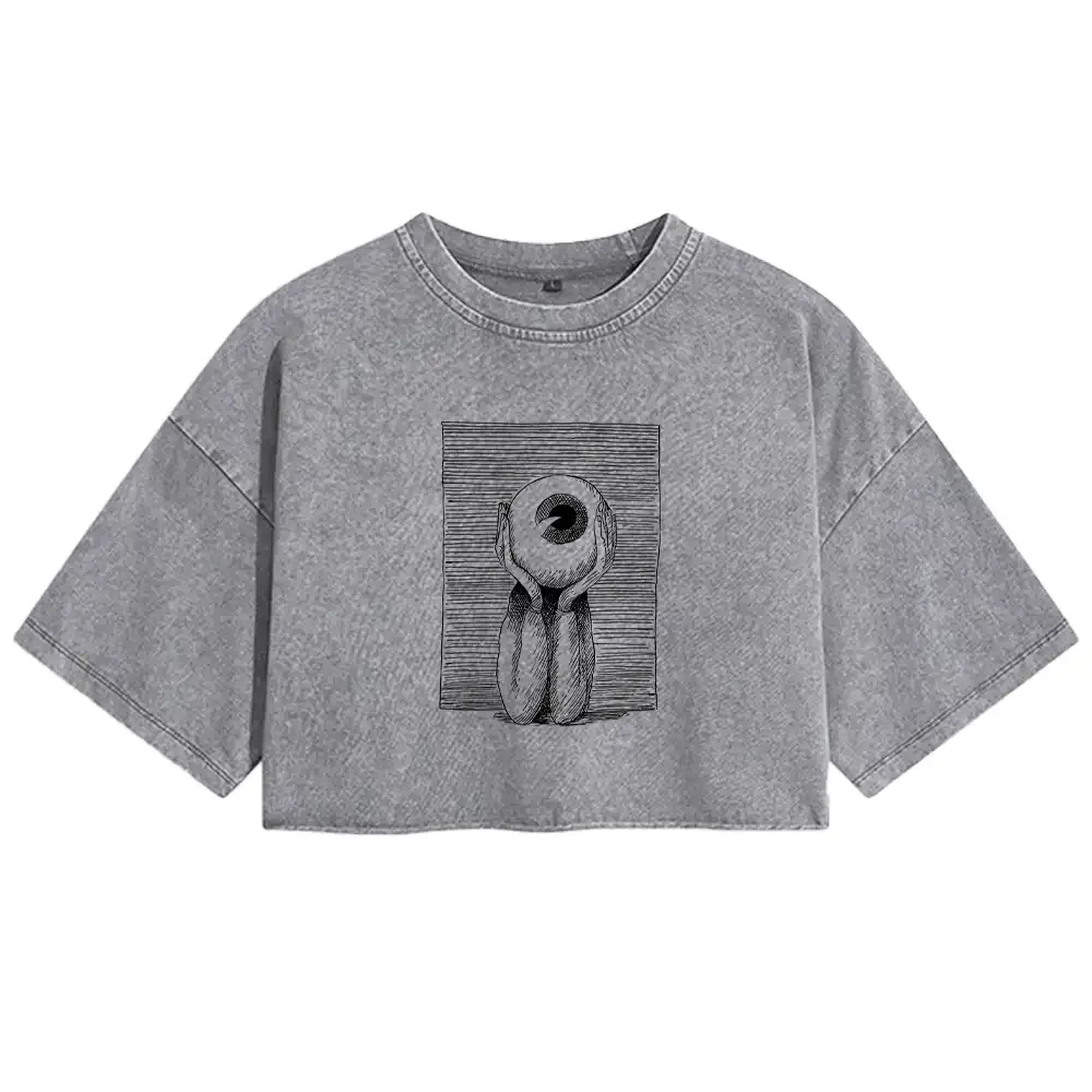 Designed The Eye of the Beholder Washed Crop T-shirt