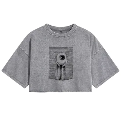 The Eye of the Beholder Washed Crop T-shirt