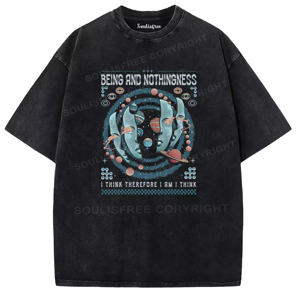 Being and Nothingness Washed T-shirt