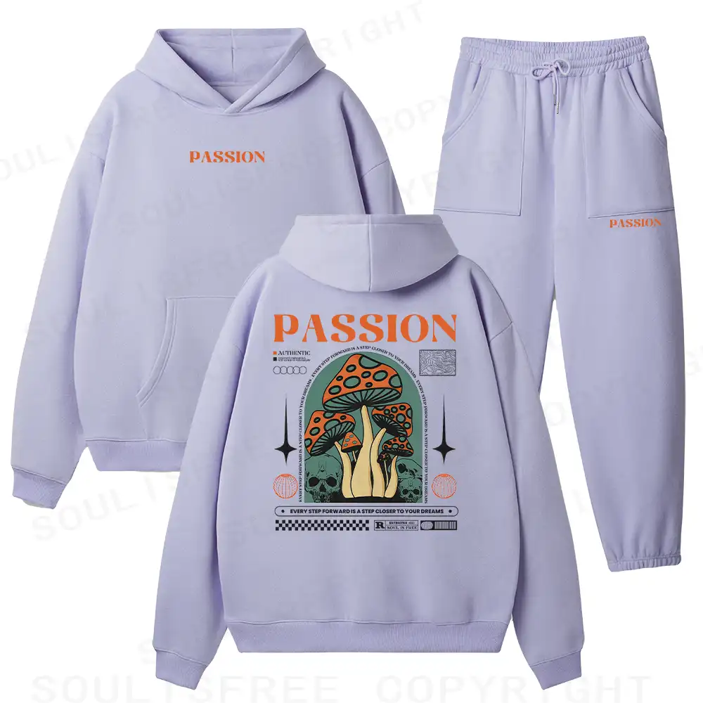 Passion Dream Mushroom Fleece Hoodie Set
