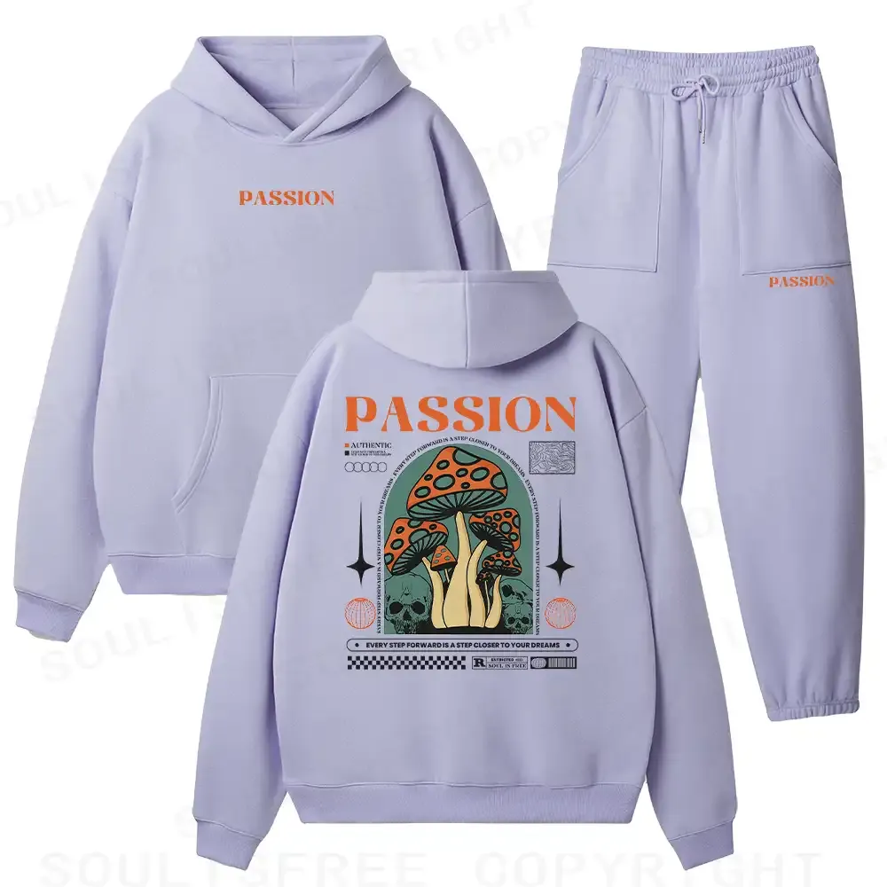 Passion Dream Mushroom Fleece Hoodie Set