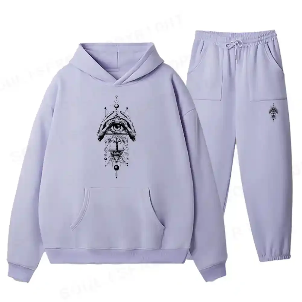 The Sacred Geometry Fleece Hoodie Set