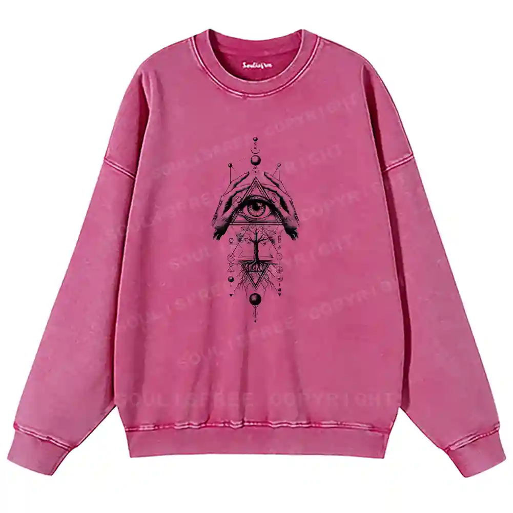 The Sacred Geometry Washed Sweatshirts