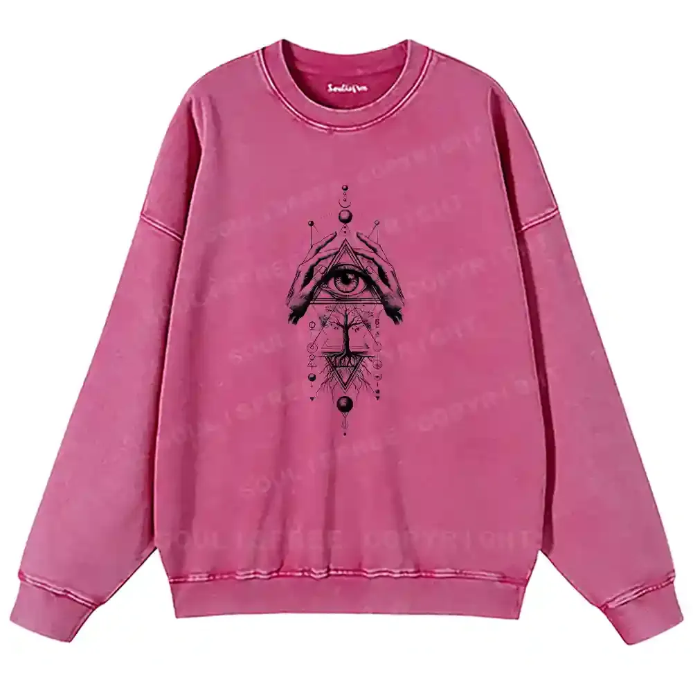 The Sacred Geometry Washed Sweatshirts