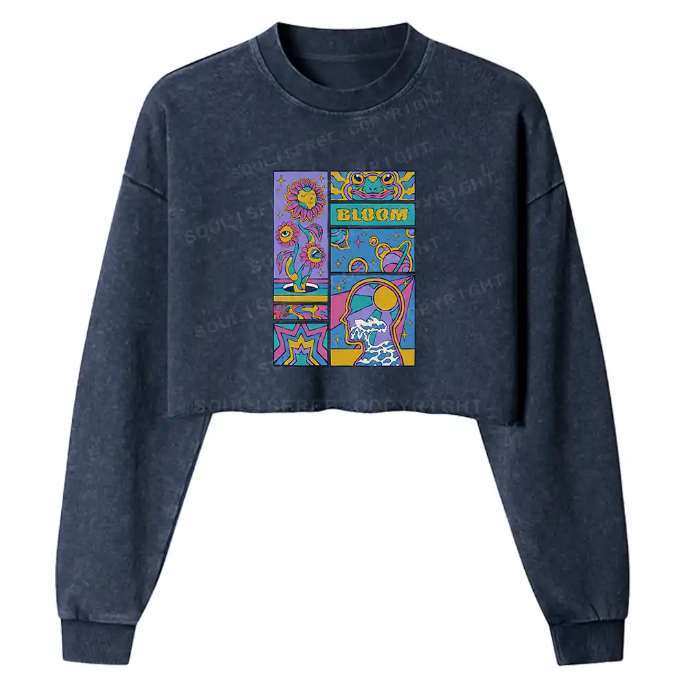 Bloom Washed Cropped Sweatshirt