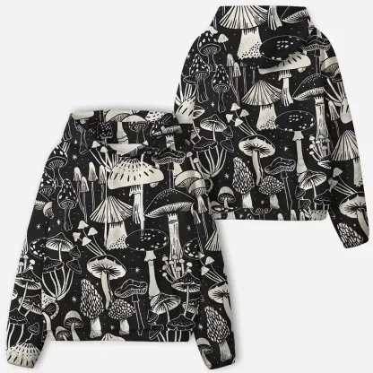 Mystic Mushroom Forest All-Over Print Hoodie