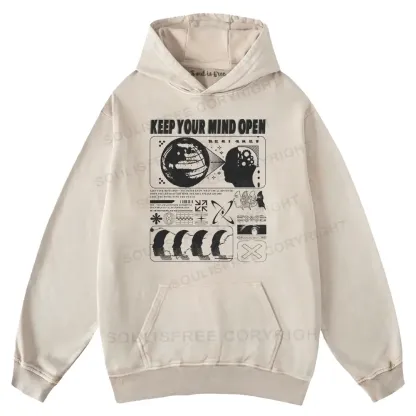 Keep Your Mind Open Washed Hoodie