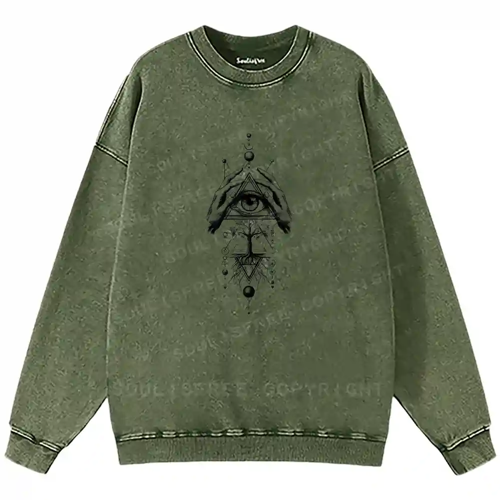 The Sacred Geometry Washed Sweatshirts