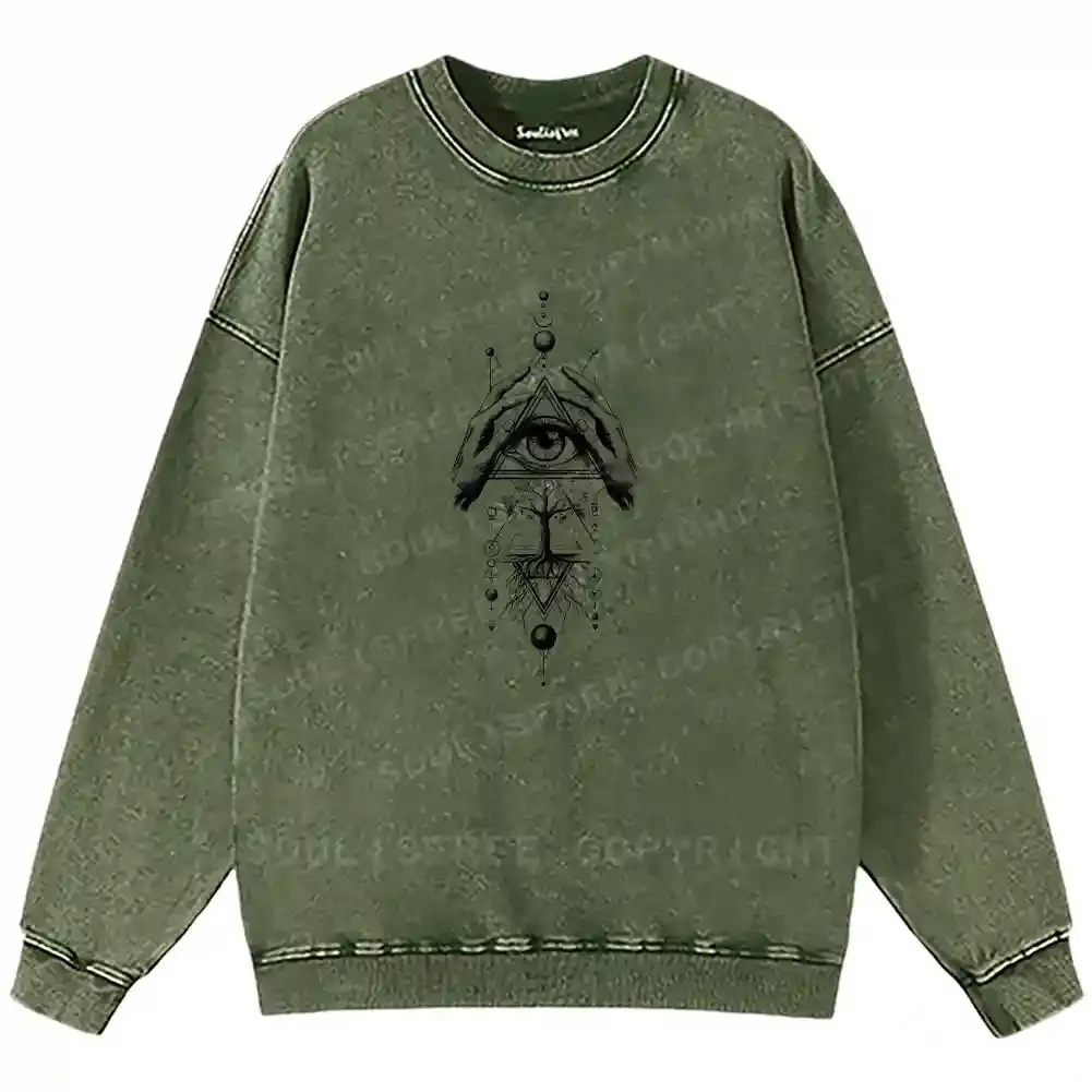 The Sacred Geometry Washed Sweatshirts