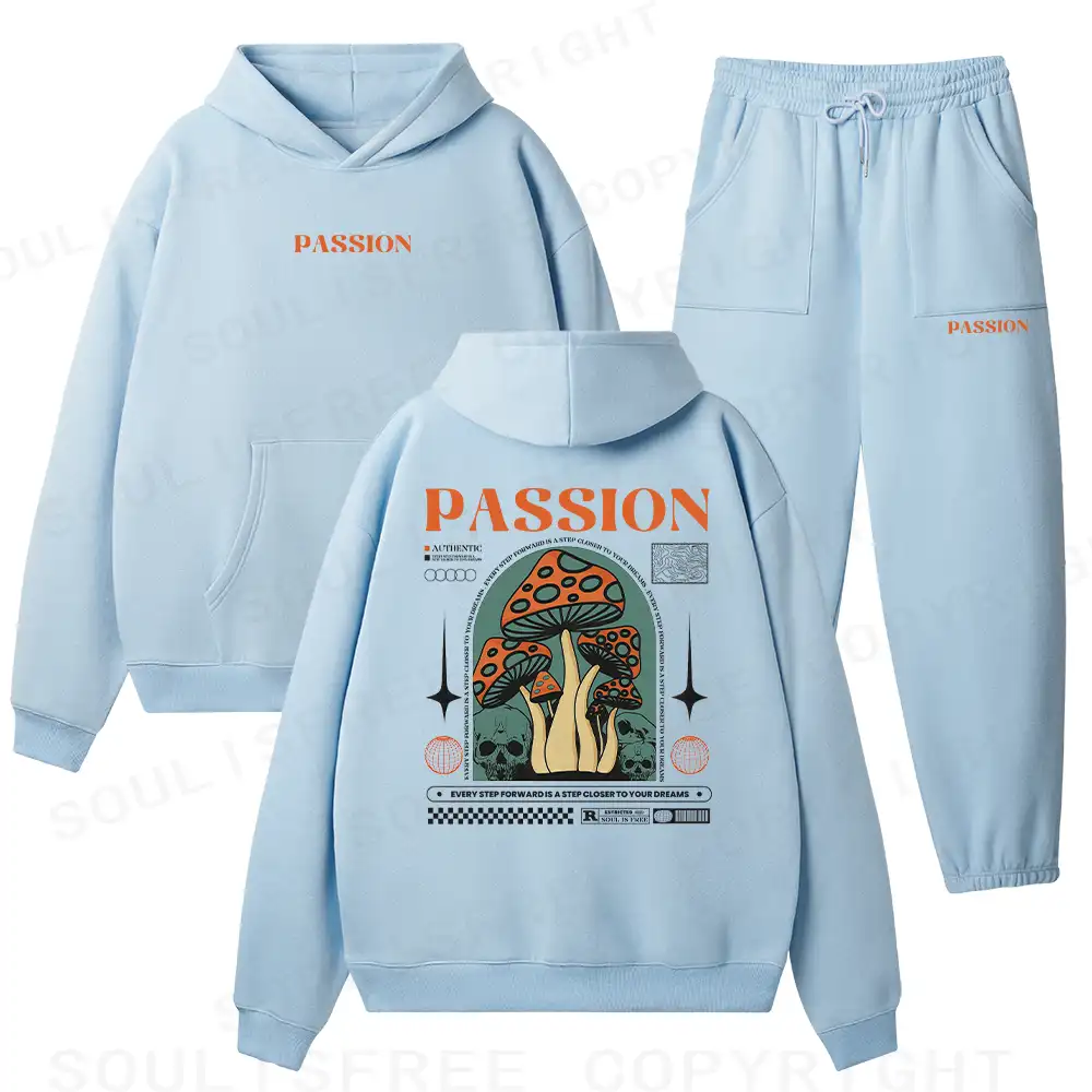 Passion Dream Mushroom Fleece Hoodie Set
