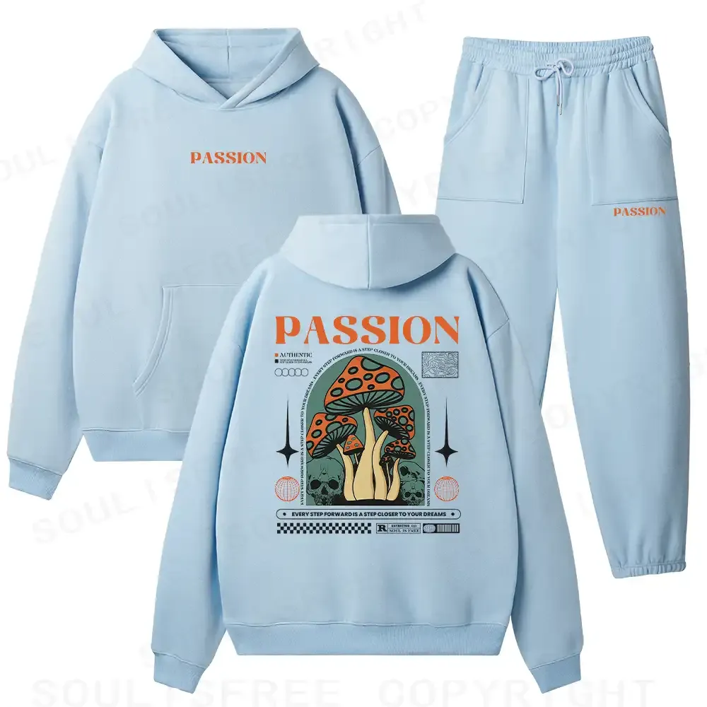 Passion Dream Mushroom Fleece Hoodie Set