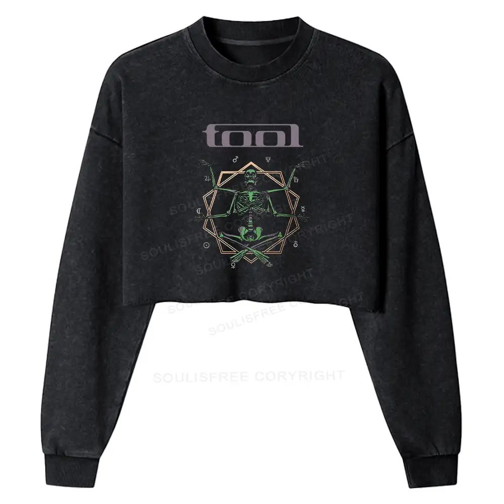 Soul Meditation Washed Cropped Sweatshirt