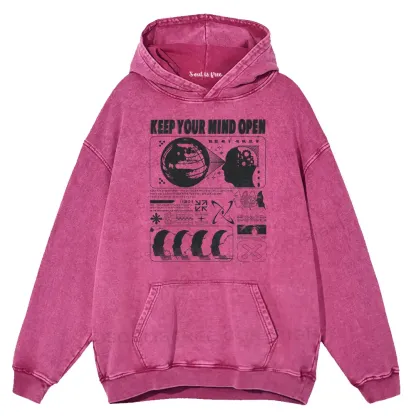 Keep Your Mind Open Washed Hoodie