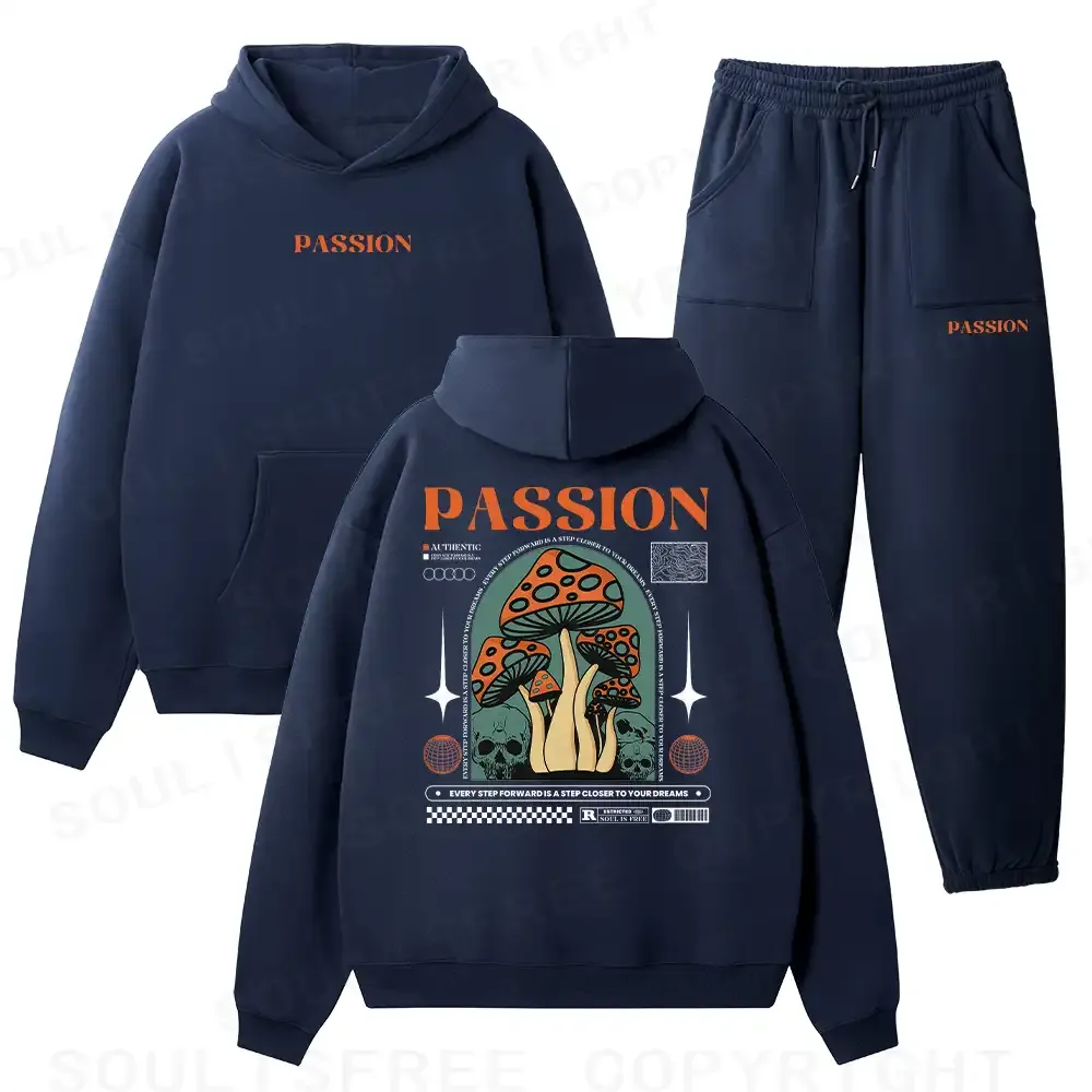 Passion Dream Mushroom Fleece Hoodie Set