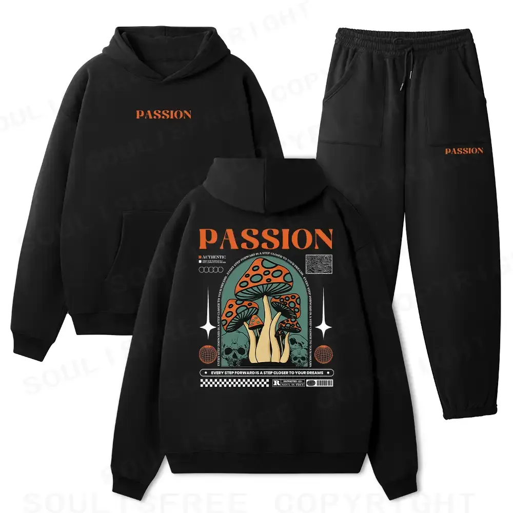Passion Dream Mushroom Fleece Hoodie Set