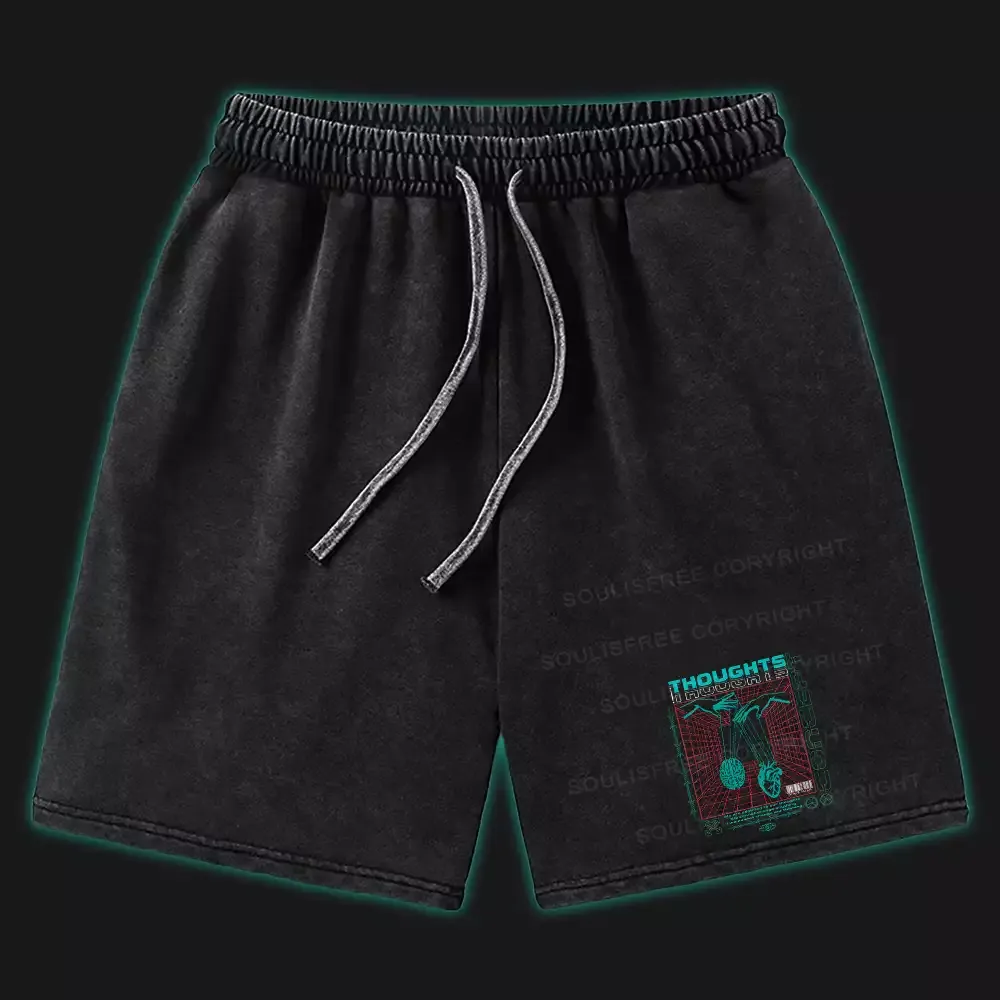 Designed A Clash Of Ideas Washed Shorts