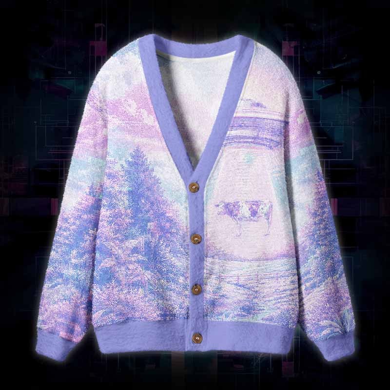 Soulisfree Beam Me Up Fuzzy Cardigan Sweater