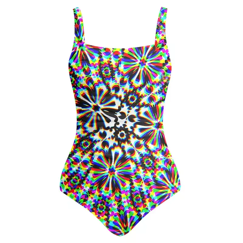 Soulisfree Chaos Flower One‑Piece Swimsuit