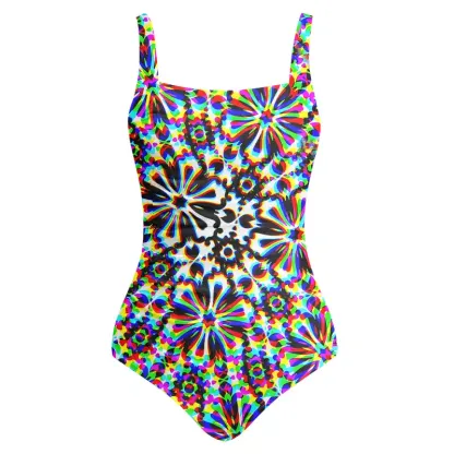 Soulisfree Chaos Flower One‑Piece Swimsuit
