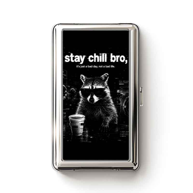 Soulisfree STAY CHILL, BRO Metal Pocket Case