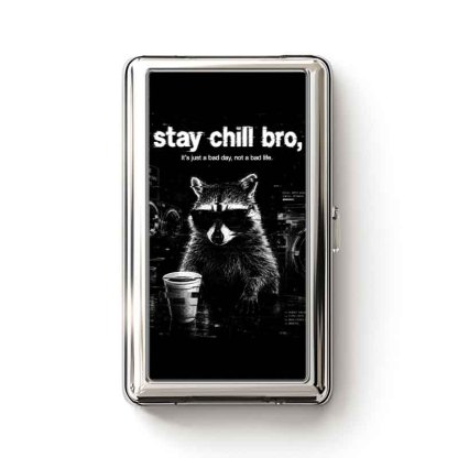 Soulisfree STAY CHILL, BRO  Metal Pocket Case
