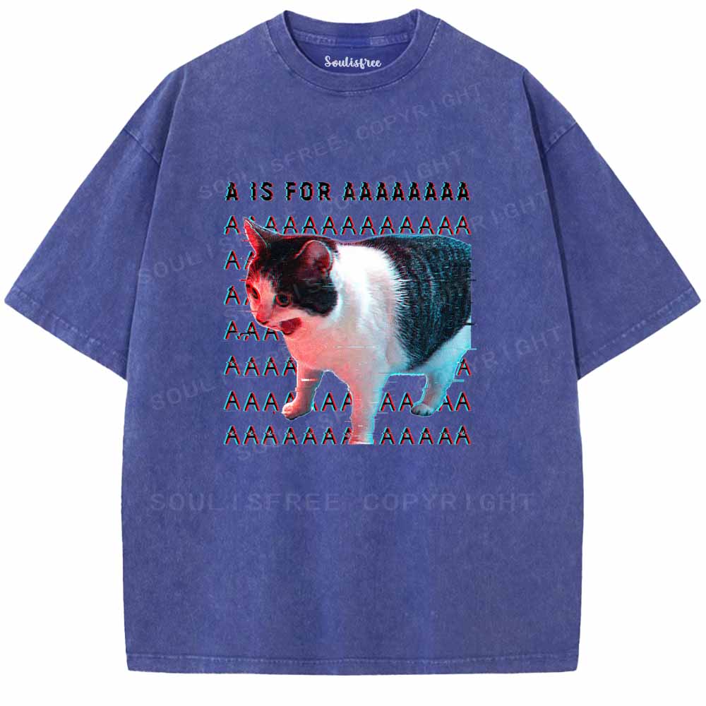 Soulisfree A IS FOR AAAAAAAA Washed Tee