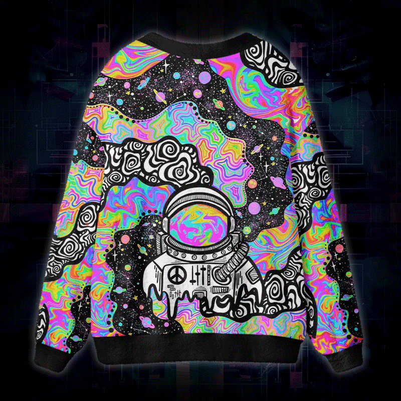 Soulisfree Lost In My Own World Fuzzy Cardigan Sweater 