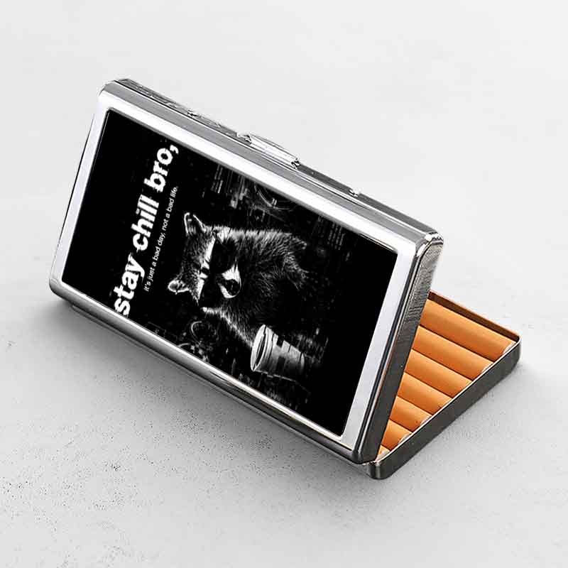 Soulisfree STAY CHILL, BRO  Metal Pocket Case