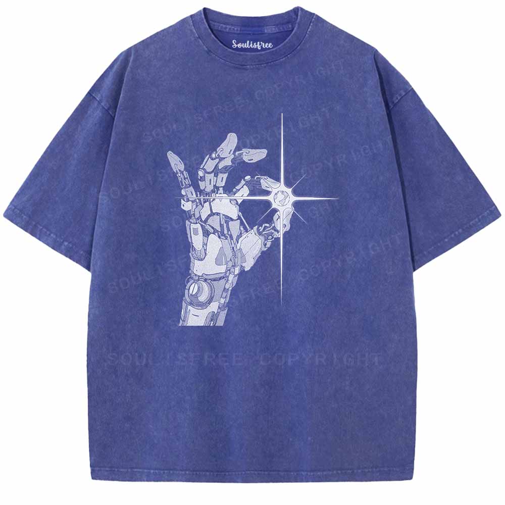 Soulisfree Grasp The Cosmic Light Washed Tee