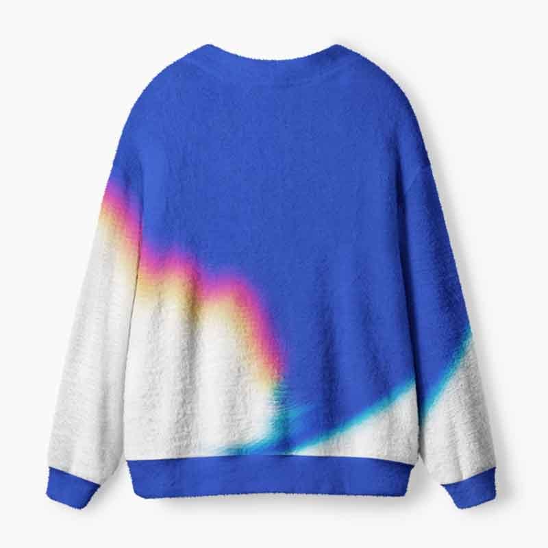 Soulisfree Digital Daydream, Reality Can Wait. Fuzzy Cardigan Sweater